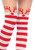 Rudolph Reindeer Striped Tights- close up