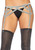 Maddox Lurex Garter Belt- silver, close up
