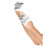 Mini White Cropped Satin Gloves