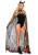 Glitter Flame Devil Cape and Horns- front view, full body