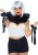 Deluxe Ruffle Collar and Wrist Cuffs- black