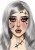 Scarecrow Stitch Rhinestone Stick-On Jewels- on face