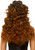 24" Long Curly Ponytail Wigs- brown, back view