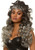 24" Long Curly Ponytail Wigs- grey, front view