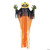 11' Hanging Haunted Pumpkin Prop- front view, hands up