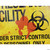 Metal Zombie Research Facility Sign- close up