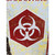Metal Zombie Outbreak Sign- close up