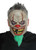 Terrify all of your friends with this bad news clown mask! Full-face latex mask with synthetic green hair beard. 80% Latex 20% Polypropylene. Includes elastic strap. One size fits most adults.