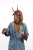 Got Your Goat Mask- worn by model with other accessories