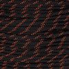 Black with Orange Tracers - 550 Paracord - 100 Feet