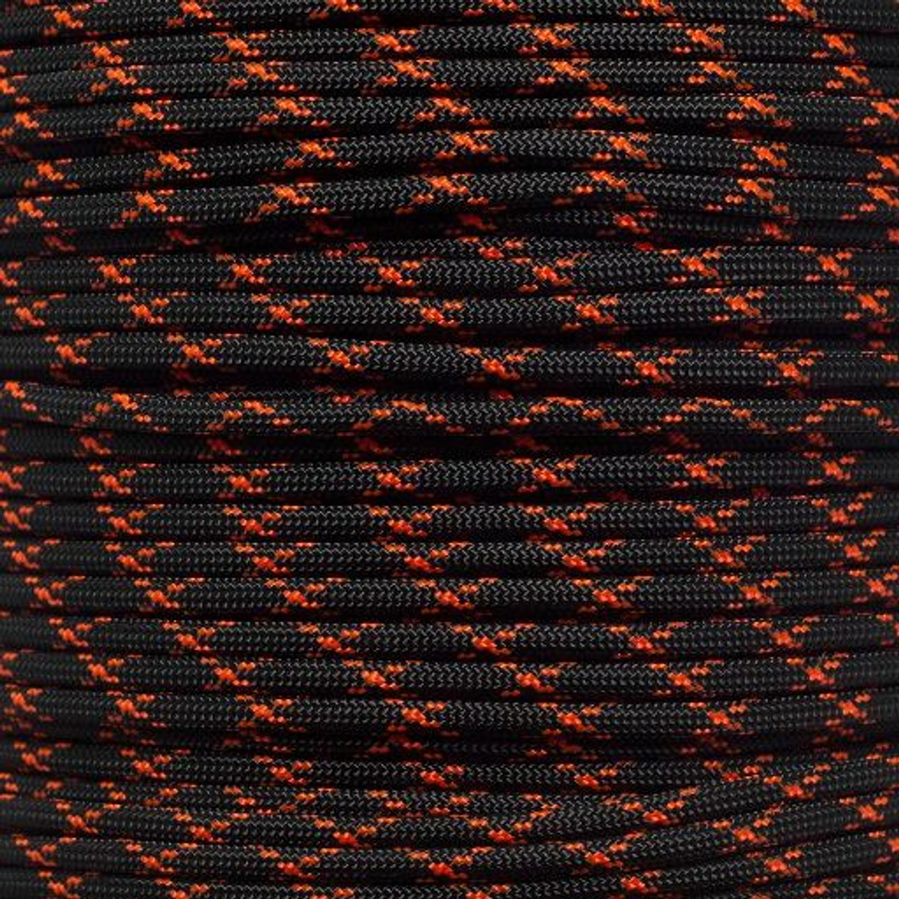 Black Neon Orange 550 Paracord 100ft