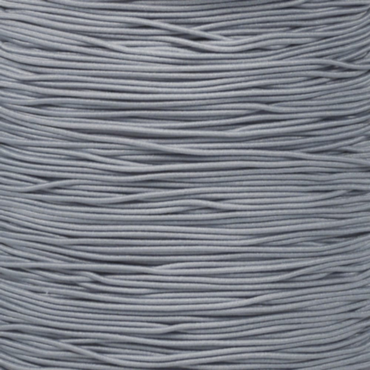Silver Gray - 1/32 Elastic Cord - 100 Feet