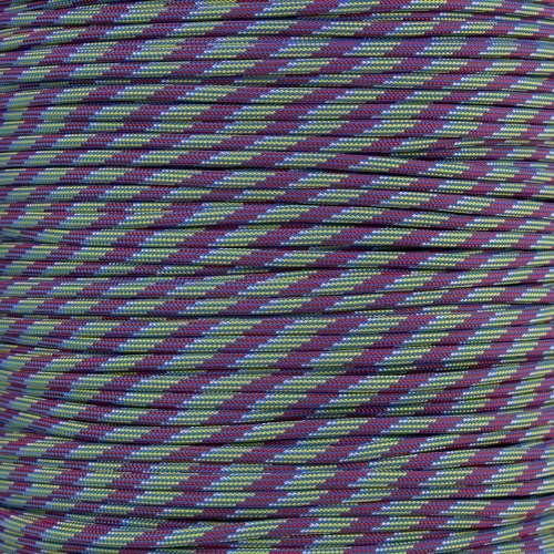 Sweet Tarts Color Glow in the Dark 550 Paracord Parachute Cord 100% Nylon  16ft. Made in America 