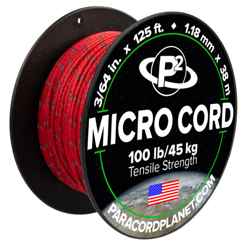 Reflective Scarlet Red - Micro Cord