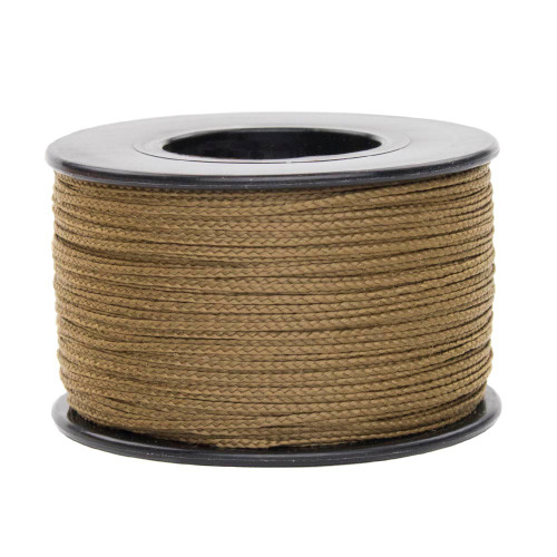 Atwood Micro Cord Atwood Rope Micro Cord Paracord - 1.18mm X 125ft Coyote Brown USA Made Micro Paracord