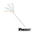 Panduit 305M CAT6 WHITE ENHANCED UTP 4PAIR 23 AWG COPPER CABLE NC/NR - PUP6004WH-W