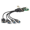 StarTech 4 Port PCI Express RS232 Serial Controller - PEX4S953