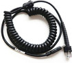 Datalogic CAB-550 USB Type A coiled cable 2.4m black connector