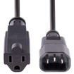 StarTech AC Power Extension Cord 1FT (0.3M) 18AWG - PAC10010PK