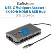 StarTech Usb-c Multiport Adapter 4K 60HZ HDMI - DKT31CSDHPD3
