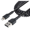 StarTech 50CM/20IN USB TO Lightning Cable Coiled - RUSB2ALT50CMBC