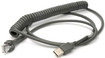 Datalogic CAB-524 USB Type A Coiled Cable 8 ft black connector
