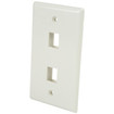 StarTech Dual Outlet RJ45 Universal Wall Plate White - PLATE2WH