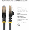 StarTech 9FT CAT6A Ethernet Cable - Black - NLBK-9F-CAT6A-PATCH