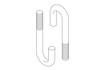 Chatsworth J-bolt 5/16-18; 2.25INL; Gold - 11431-001