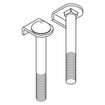 Chatsworth Clip J-bolt 1/2-14; 5INL; Gold - 10620-004