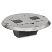 Hubbell Residential Floor Box Flange and Door Nickel - RF506