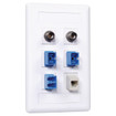 Hubbell Face Plate Rear-Loading 6 Port Single Gang White - IFP16W