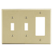 Hubbell PJ226I 3-Gang Toggle/Decorator Wallplate