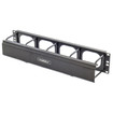 Hubbell Horizontal Cable Manager M-Series Rail Mounted 3 Unit 4in. in. D No Cover Black - HM34