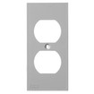 Hubbell Face Plate KP Series 1-Gang Duplex Opening Gray - KP