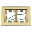 Hubbell Rectangular Flat Flange 2 Gang Brass - SB3084W