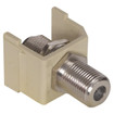 Hubbell AV Connector F-Type Coupler Bulkhead F/F Ivory - SFFEX