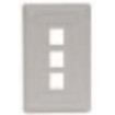Phone/Data/Multimedia Faceplate Face Plate Rear-Loading 3-Port Single-Gang Gray