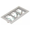 Hubbell SA3085 3-Gang Rectangular Floor Box
