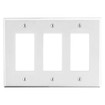 Hubbell Wallplate M-Size 3-Gang 3) Decorator White - PJ263W
