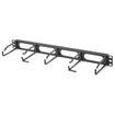 Hubbell Horizontal Cable Manager M-Series Rail Mounted 1 Unit 4in. in. D No Cover Black - HM14