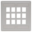 Hubbell Face Plate Rear-Loading 12 Port Double Gang Office White - IFP212OW