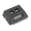 Black Box 2-Port Black Modular Furniture Wallplate - WPT459-MF