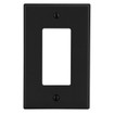 Hubbell Wallplate M-Size 1-Gang 1) Decorator Black - PJ26BK