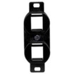 Outlet Frame Duplex 106 2 Port Black