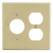Hubbell P78I 2-Gang Duplex Wallplate