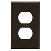 Hubbell Wallplate 1-Gang 1) Duplex Brown - P8