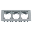 Hubbell Round Floor Box Carpet Flange 3 Gang Gray - PFBRFGY3