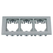 Hubbell Round Floor Box Carpet Flange 3 Gang Gray - PFBRFGY3