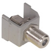 Hubbell AV Connector F-Type Coupler Bulkhead F/F Gray - SFFGX